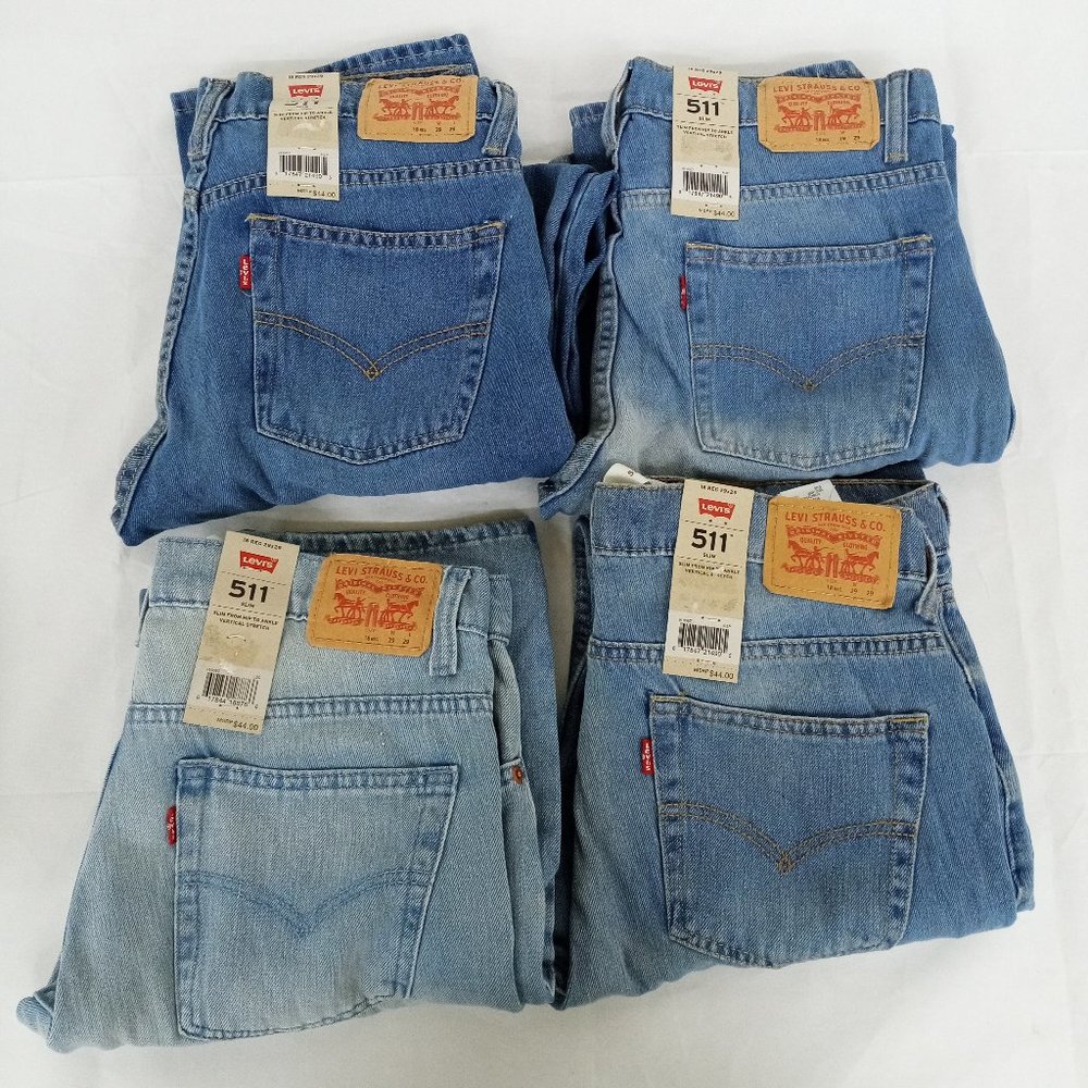 Levi's 511 Denim Jeans Lot of 4 New W/ Tags Slim Fit READ